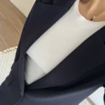 ATLAS PAMUK KARIŞIM TEK DÜĞME CEKET - LACİVERT