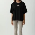 TEMBEL HAYVAN BASKI TİŞÖRT - SİYAH