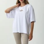 TEMBEL HAYVAN BASKI TİŞÖRT - BEYAZ