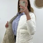 ÇİFT TARAFLI KAPİTONE MONT - EKRU