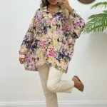 ARKA A PİLE SALAŞ RENKLİ TEK CEP GÖMLEK - LİLA