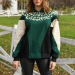 ÜÇ RENK MATCHLİ BASKI SWEAT - KOYU YEŞİL