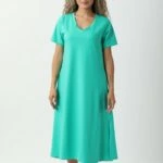 V YAKA PENYE ELBİSE - ÇAĞLA YEŞİLİ