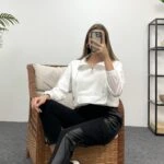 KARGO CEP DERİ DETAY PANTOLON - SİYAH