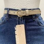 2CM TOP ZİNCİR GOLD TOKA KEMER - BEJ