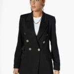 3 CEP POLİVİSKON 6 DÜĞME CEKET - SİYAH