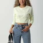 BEL KORSAJLI CROP SWEAT - SARI