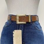 3,5 CM KÖPRÜ 5 TAŞLI GOLD TOKA KEMER - TABA