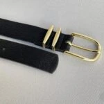 3CM GOLD TOKA ÇİFT KÖPRÜ KEMER - SİYAH