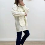 4 CEP FERMUARLI TRENÇ - KREM