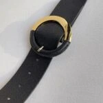 4 CM YUVARLAK TOKASI DERİ KEMER - SİYAH