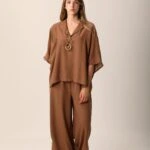 KOLYE DETAYLI TAKIM - KAHVE