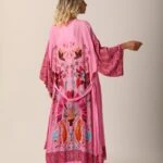 DESENLİ KİMONO TAKIM - PEMBE