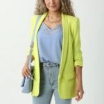 KOL BÜZGÜ BOYFREND CEKET - LİME