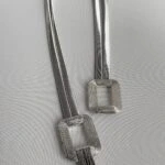 ÇİFT YAY KARE TOKA KEMER - SİLVER