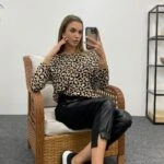 BİSİKLET YALA LEOPAR KAZAK - CAMEL