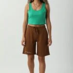 DİNA DOKUMA ŞORT - KAHVE