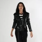 80'LER MOTO DERİ CEKET - SİYAH