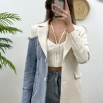 JEAN PARÇALI CEKET - TAŞ