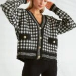 KARELİ GOLD DÜĞME HIRKA - SİYAH