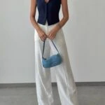 AGRAFLI ATLAS YELEK - LACİVERT