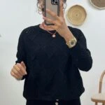 AJURLU TRİKO - SİYAH