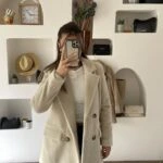 ANGORA GÖRÜNÜM 4 DÜĞME KABAN - TAŞ