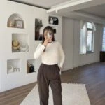 ARKA BEL LASTİK DUBLE PAÇA PAMUK TENCEL PANTOLON - KAHVE