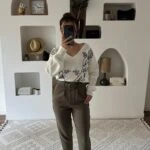 ARKA BEL LASTİK LİKRALI HAVUÇ KUMAŞ PANTOLON - HAKİ