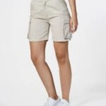 ARKA BEL LASTİK YANLARI CEPLİ PAMUKLU ŞORT - TAŞ