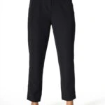 ARKA BEL V DETAY DİKİŞ CEP KUMAŞ PANTOLON - SİYAH