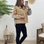 ARKA JEAN KOL ŞERİT CEKET - A.CAMEL