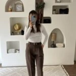 ARKA KAPAK CEP ÖN PİLİ KEMERLİ LİKRALI PANTOLON - KAHVE