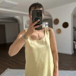 ARKA ÖN U YAKA VİSKON SATEN ATLET - SARI