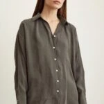 ARKA UZUN BASİC MODAL GÖMLEK - HAKİ