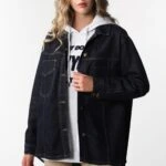 ARKA YIRTMAÇLI SALAŞ KOT CEKET - LACİVERT