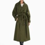 ARKA YIRTMAÇLI SALAŞ MAXİ BOY TRENÇ - HAKİ