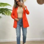 ATLAS KOL BÜZGÜLÜ CEKET - ORANGE