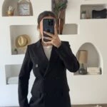 ATLAS KUMAŞ KRUVAZE CEKET - SİYAH