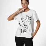 BAĞCIKLI VE PÜSKÜLLÜ TİŞÖRT - EKRU