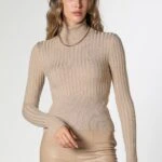 BALIKÇI FİTİLLİ CROP TRİKO - BEJ