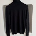 BALIKÇI YAKA KOL DROP VİSKON KAZAK - SİYAH