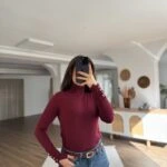 BALIKÇI YAKA KOL DROP VİSKON KAZAK - BORDO