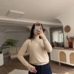 BALIKÇI YAKA KOL DROP VİSKON TRİKO - TAŞ