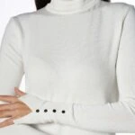 BALIKÇI YAKA KOL DROPLU VİSKON TRİKO - EKRU