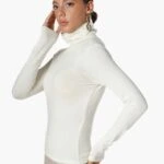 BALIKÇI YAKA UZUN KOL VİSKON TRİKO - EKRU