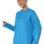 BASİC BİSİKLET YAKA PAMUK SWEAT - MAVİ