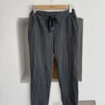 BEL BAĞCIKLI LİKRALI VİSKON PANTOLON - ANTRASİT