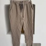 BEL BAĞCIKLI LİKRALI VİSKON PANTOLON - VİZON