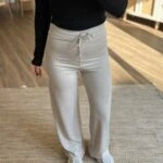 BEL BAĞCIKLI PİKE BOL PAÇA İNCE MODAL EŞOFMAN - TAŞ